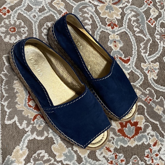 Prada Suede Platform Espadrilles - Picture 2 of 4
